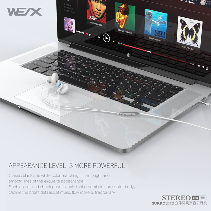 WEX 305 Orefoni tradizionali, auricolari Wired, Headphones, EAR Buds